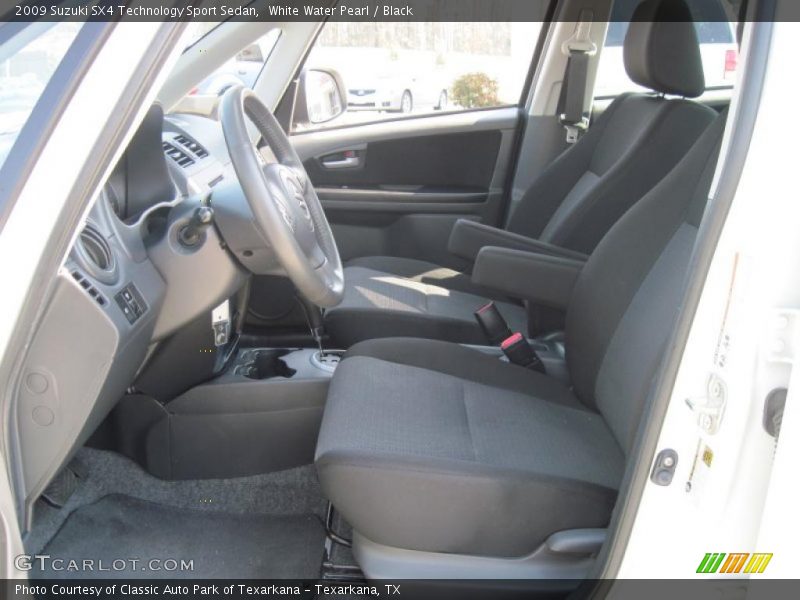 White Water Pearl / Black 2009 Suzuki SX4 Technology Sport Sedan