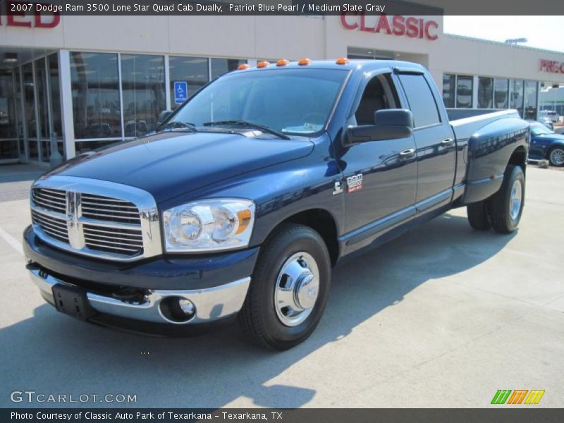 Patriot Blue Pearl / Medium Slate Gray 2007 Dodge Ram 3500 Lone Star Quad Cab Dually