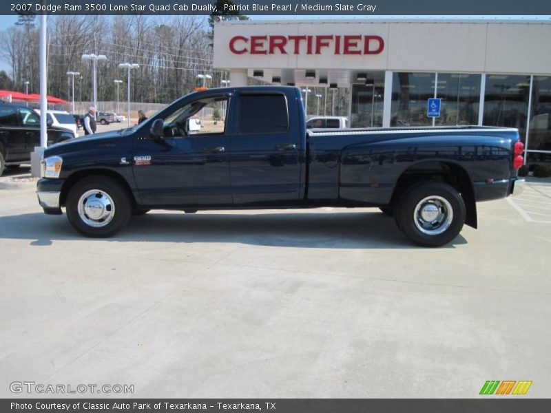 Patriot Blue Pearl / Medium Slate Gray 2007 Dodge Ram 3500 Lone Star Quad Cab Dually