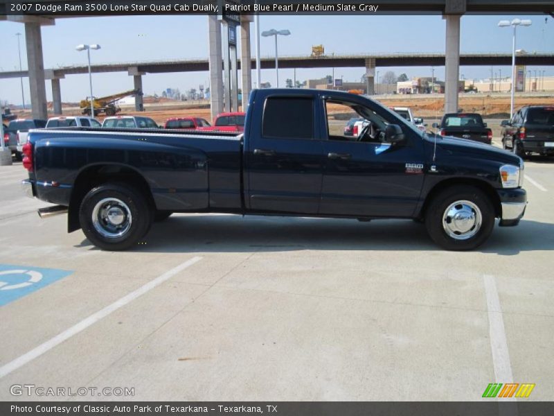 Patriot Blue Pearl / Medium Slate Gray 2007 Dodge Ram 3500 Lone Star Quad Cab Dually