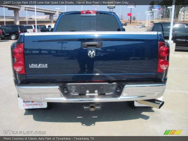 Patriot Blue Pearl / Medium Slate Gray 2007 Dodge Ram 3500 Lone Star Quad Cab Dually