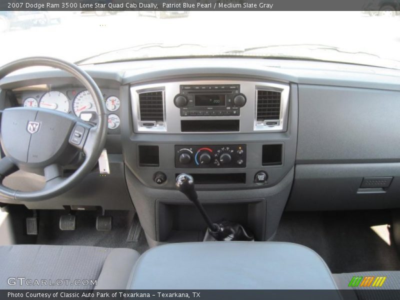 Patriot Blue Pearl / Medium Slate Gray 2007 Dodge Ram 3500 Lone Star Quad Cab Dually