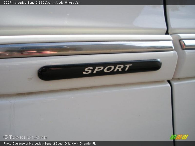 Arctic White / Ash 2007 Mercedes-Benz C 230 Sport