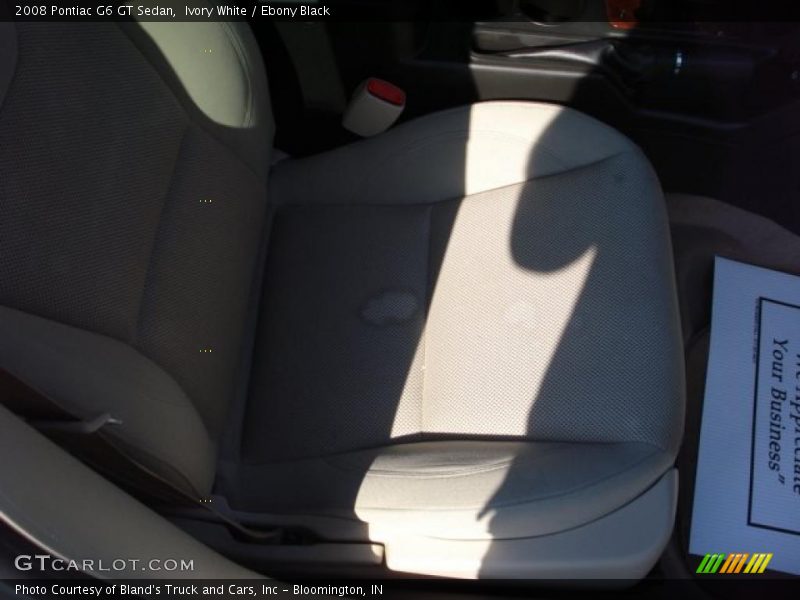 Ivory White / Ebony Black 2008 Pontiac G6 GT Sedan