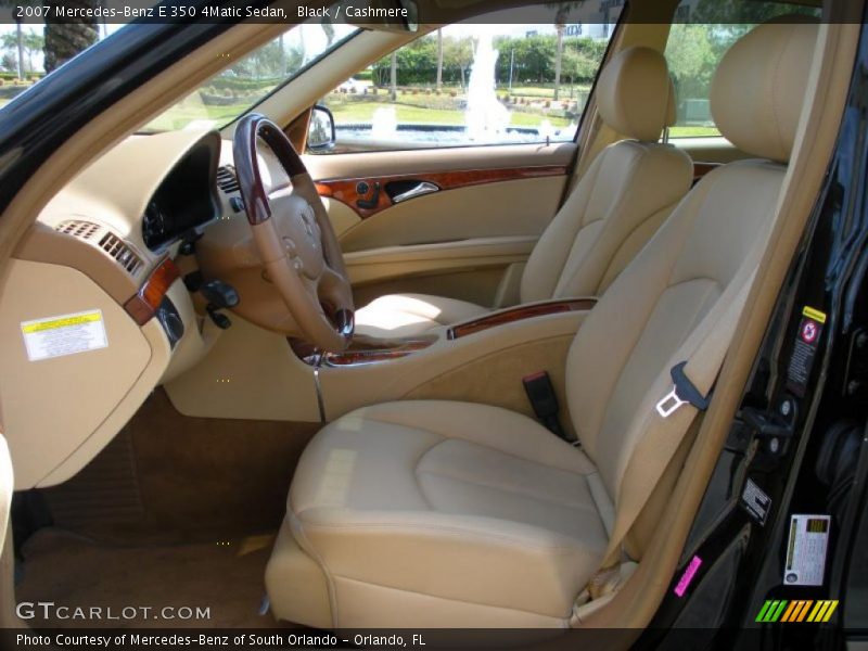 Black / Cashmere 2007 Mercedes-Benz E 350 4Matic Sedan