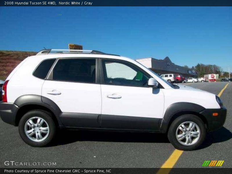Nordic White / Gray 2008 Hyundai Tucson SE 4WD