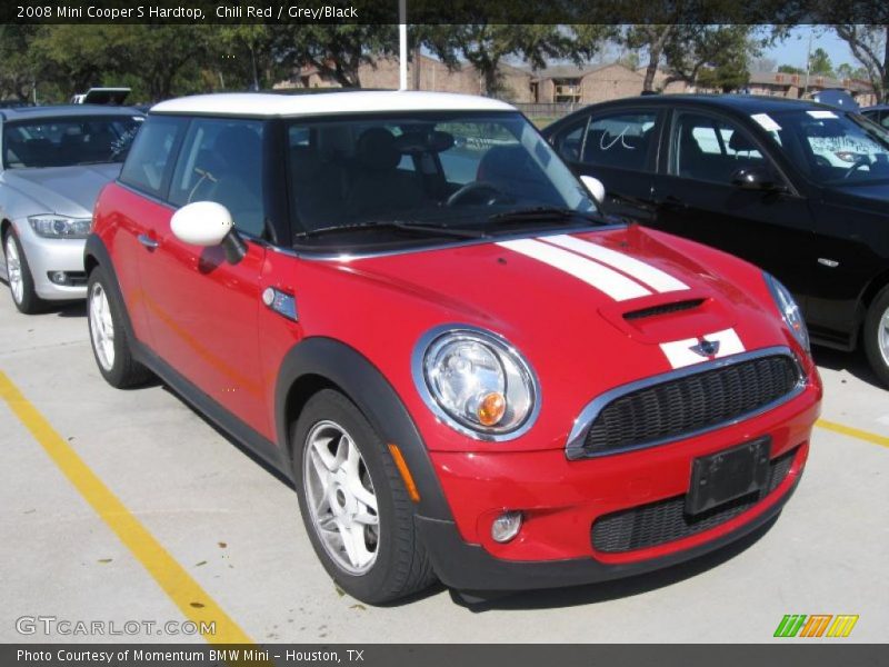 Chili Red / Grey/Black 2008 Mini Cooper S Hardtop
