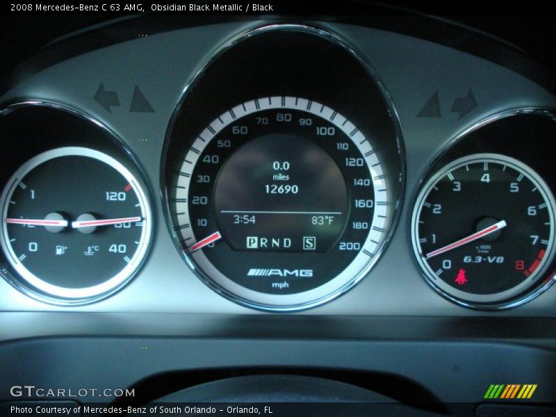 Obsidian Black Metallic / Black 2008 Mercedes-Benz C 63 AMG