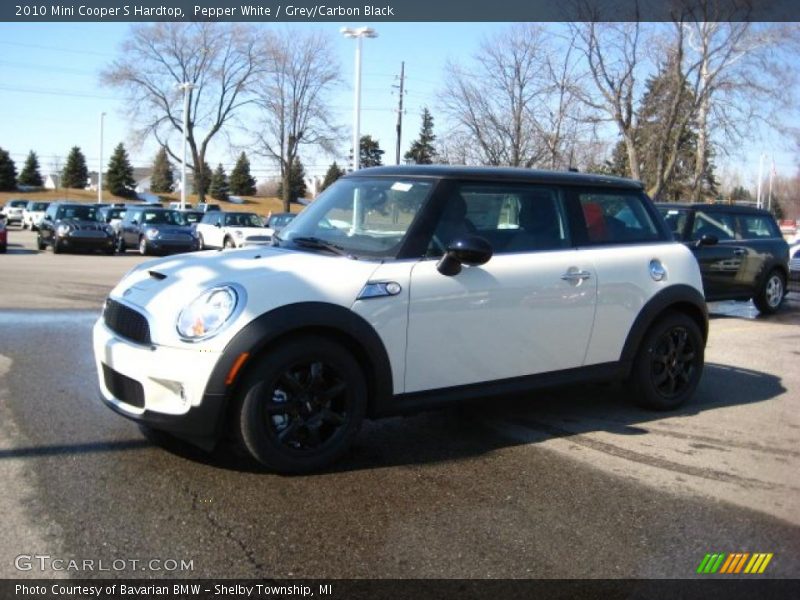Pepper White / Grey/Carbon Black 2010 Mini Cooper S Hardtop