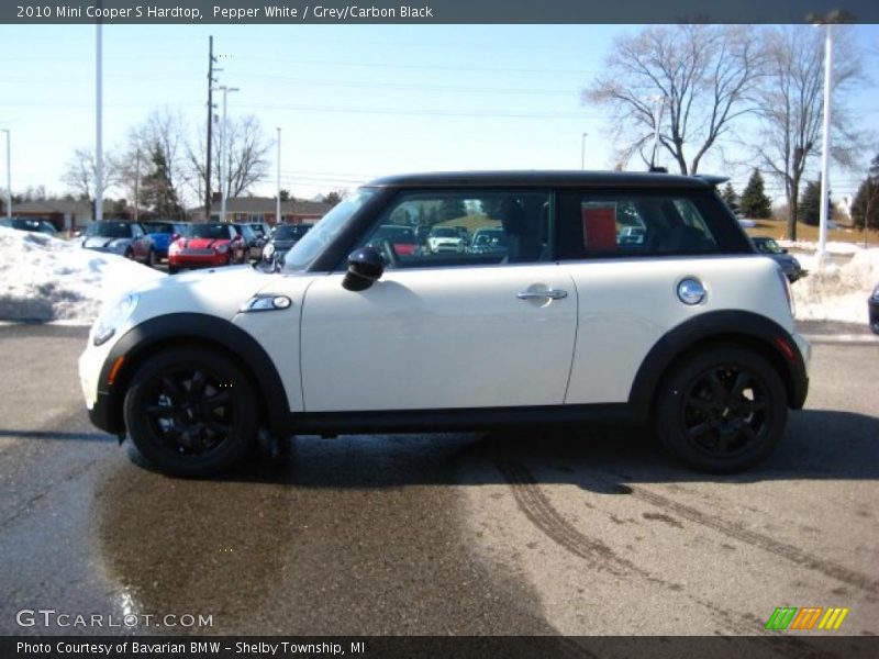 Pepper White / Grey/Carbon Black 2010 Mini Cooper S Hardtop