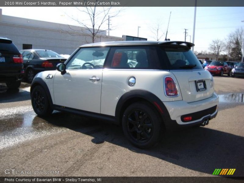 Pepper White / Grey/Carbon Black 2010 Mini Cooper S Hardtop