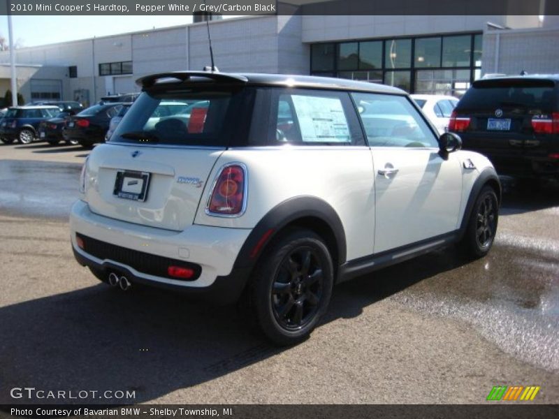 Pepper White / Grey/Carbon Black 2010 Mini Cooper S Hardtop