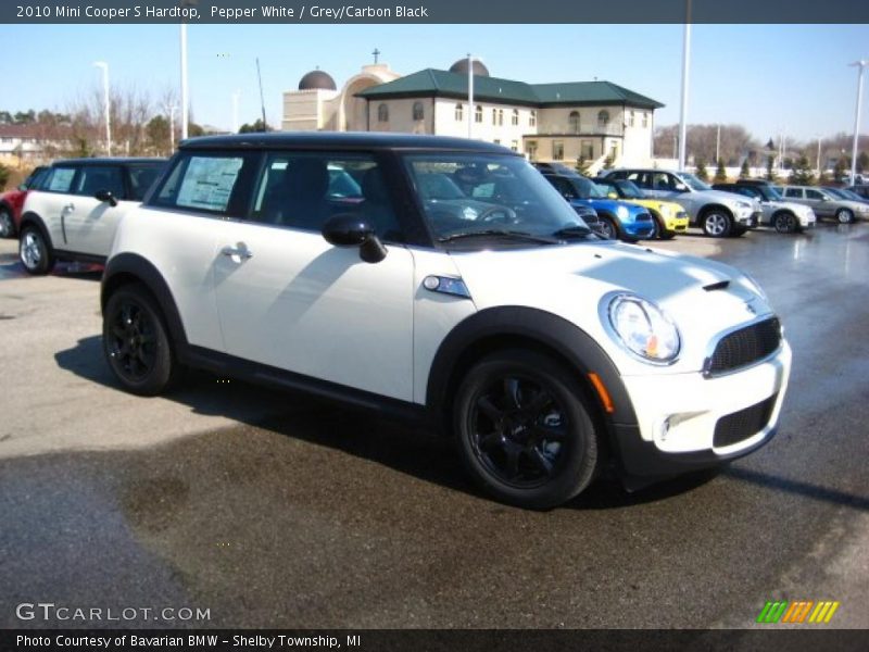 Pepper White / Grey/Carbon Black 2010 Mini Cooper S Hardtop