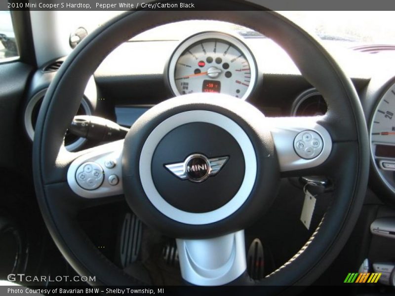 Pepper White / Grey/Carbon Black 2010 Mini Cooper S Hardtop
