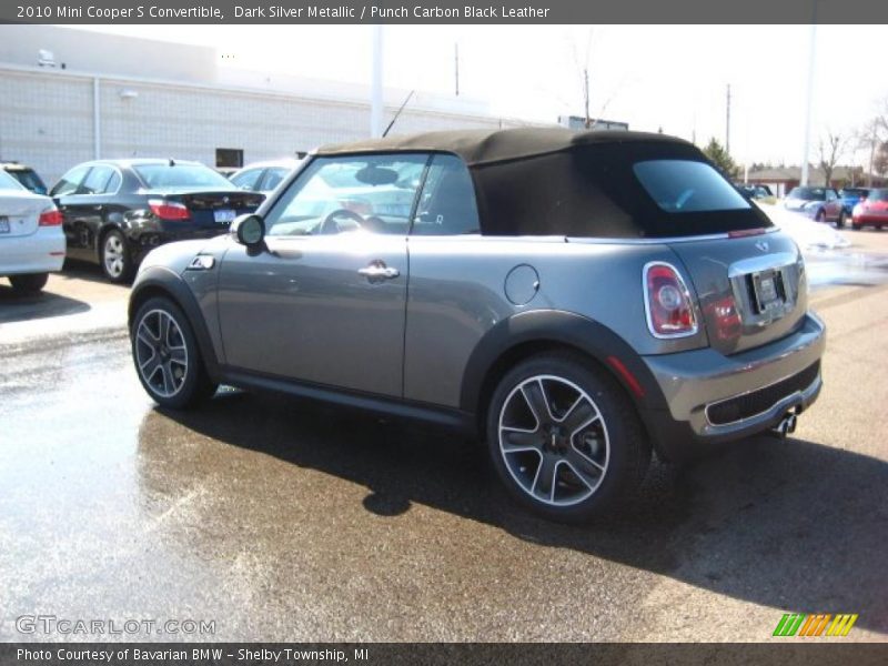 Dark Silver Metallic / Punch Carbon Black Leather 2010 Mini Cooper S Convertible