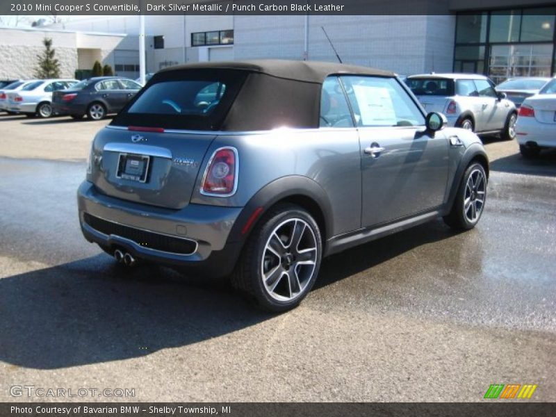 Dark Silver Metallic / Punch Carbon Black Leather 2010 Mini Cooper S Convertible