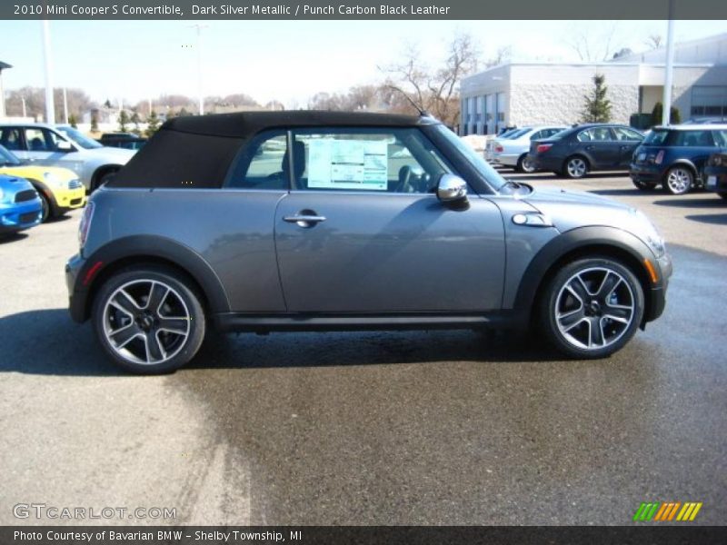 Dark Silver Metallic / Punch Carbon Black Leather 2010 Mini Cooper S Convertible