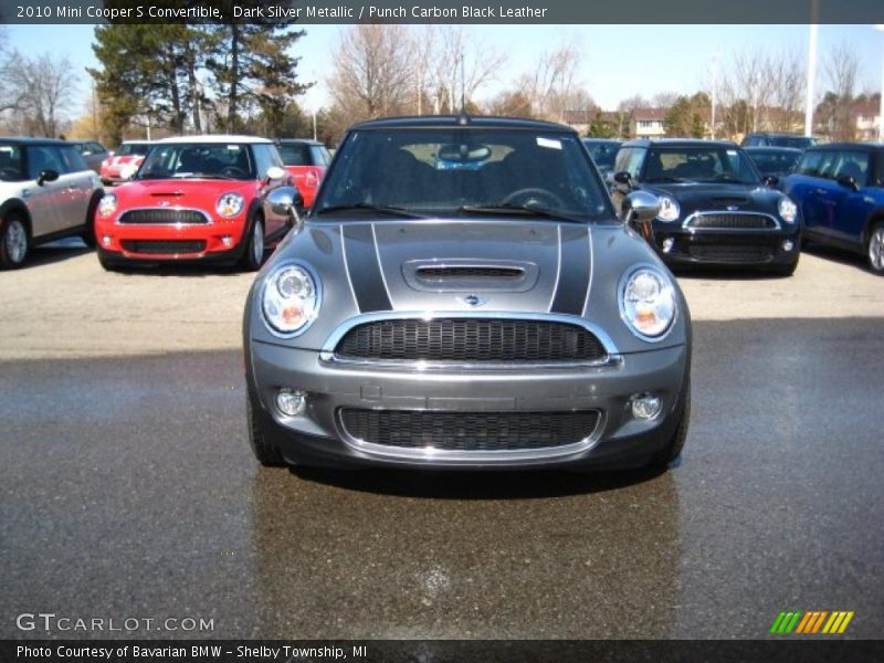 Dark Silver Metallic / Punch Carbon Black Leather 2010 Mini Cooper S Convertible