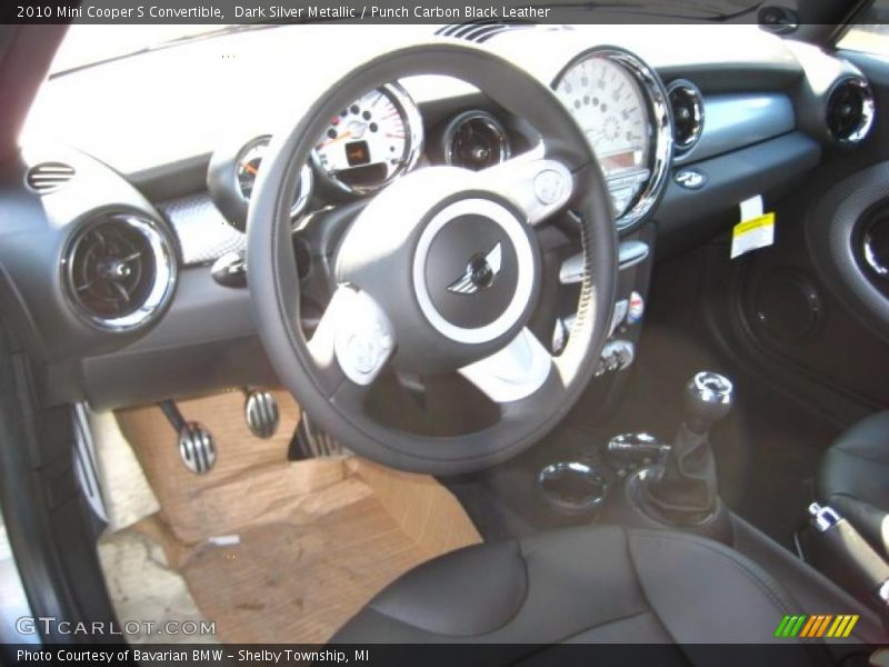 Dark Silver Metallic / Punch Carbon Black Leather 2010 Mini Cooper S Convertible