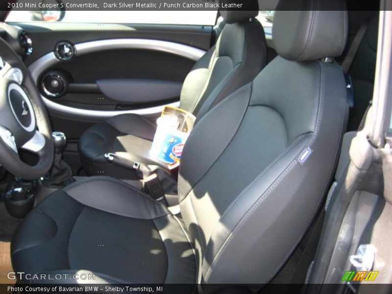 Dark Silver Metallic / Punch Carbon Black Leather 2010 Mini Cooper S Convertible