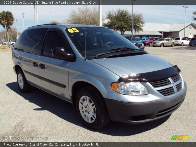 Butane Blue Pearl / Medium Slate Gray 2005 Dodge Caravan SE