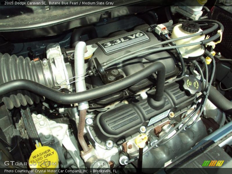 Butane Blue Pearl / Medium Slate Gray 2005 Dodge Caravan SE