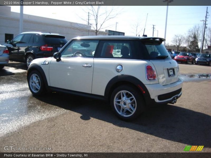 Pepper White / Grey/Carbon Black 2010 Mini Cooper S Hardtop