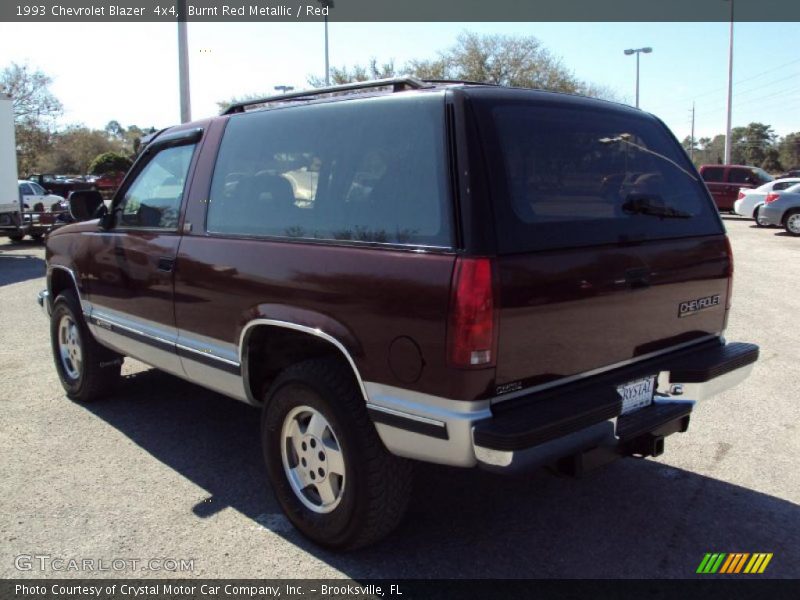 Burnt Red Metallic / Red 1993 Chevrolet Blazer  4x4