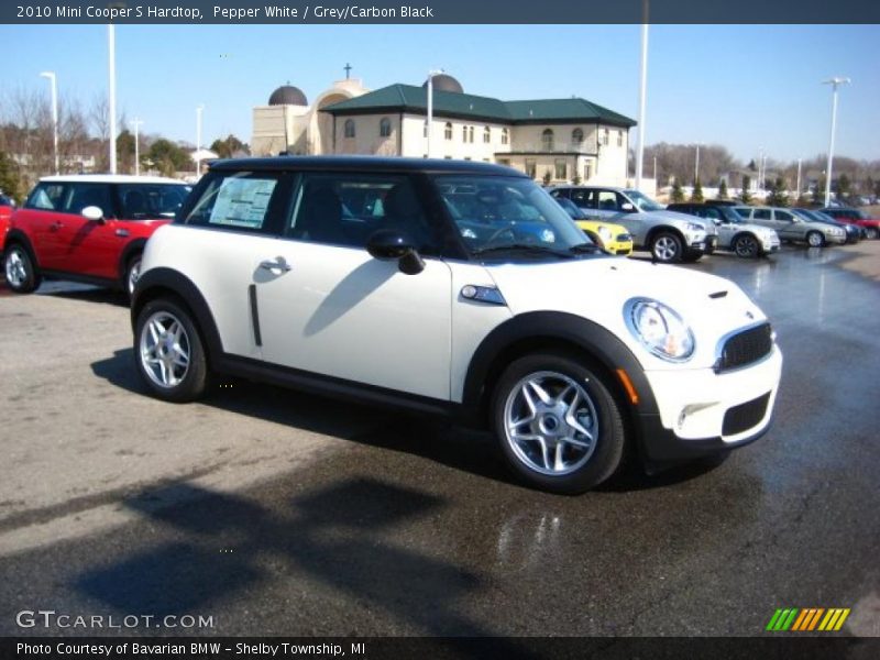 Pepper White / Grey/Carbon Black 2010 Mini Cooper S Hardtop