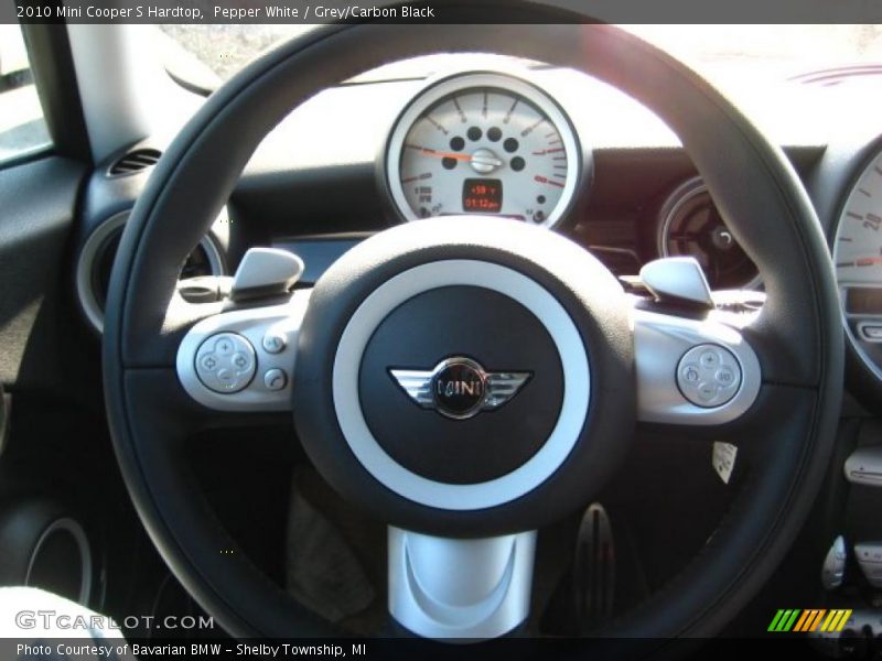 Pepper White / Grey/Carbon Black 2010 Mini Cooper S Hardtop