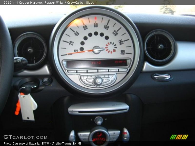 Pepper White / Grey/Carbon Black 2010 Mini Cooper Hardtop