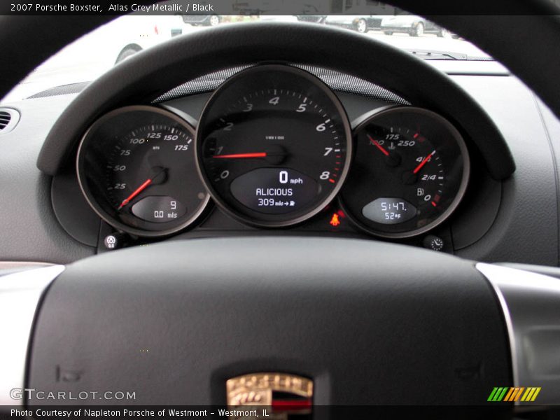 Atlas Grey Metallic / Black 2007 Porsche Boxster
