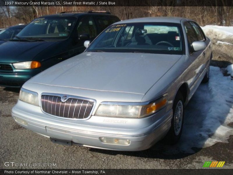 Silver Frost Metallic / Slate Blue 1997 Mercury Grand Marquis GS