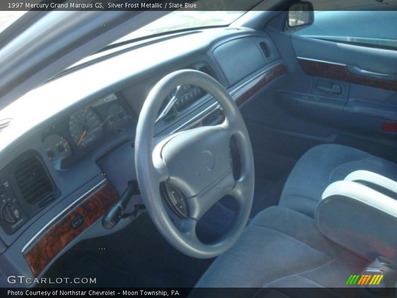 Silver Frost Metallic / Slate Blue 1997 Mercury Grand Marquis GS