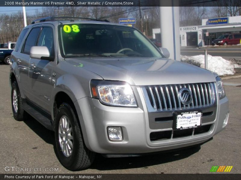 Silver Metallic / Greystone/Stone 2008 Mercury Mariner V6 Premier 4WD