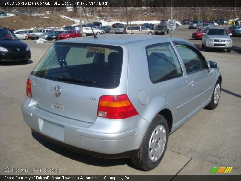 Reflex Silver / Black 2003 Volkswagen Golf GL TDI 2 Door