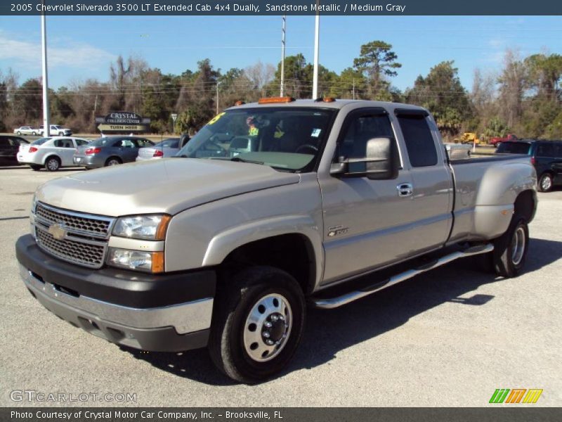 Sandstone Metallic / Medium Gray 2005 Chevrolet Silverado 3500 LT Extended Cab 4x4 Dually
