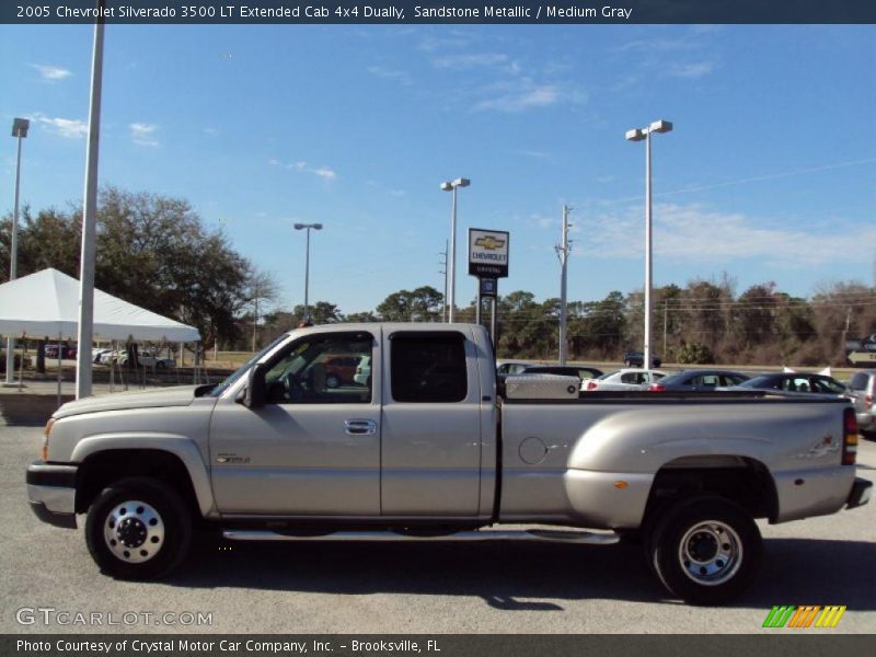 Sandstone Metallic / Medium Gray 2005 Chevrolet Silverado 3500 LT Extended Cab 4x4 Dually