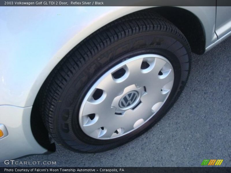 Reflex Silver / Black 2003 Volkswagen Golf GL TDI 2 Door