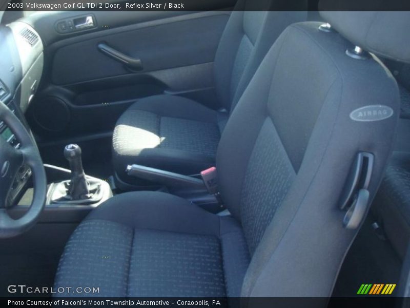Reflex Silver / Black 2003 Volkswagen Golf GL TDI 2 Door