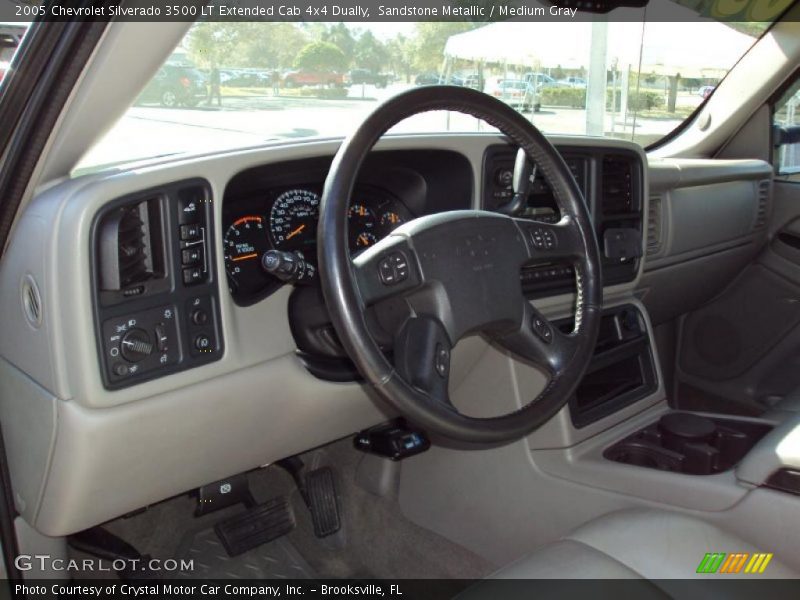 Sandstone Metallic / Medium Gray 2005 Chevrolet Silverado 3500 LT Extended Cab 4x4 Dually