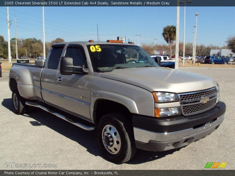 Sandstone Metallic / Medium Gray 2005 Chevrolet Silverado 3500 LT Extended Cab 4x4 Dually