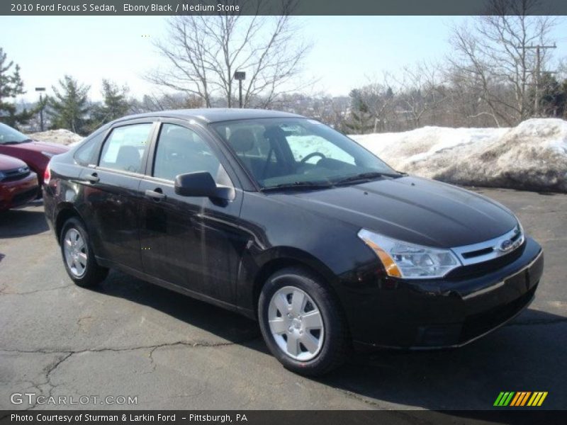 Ebony Black / Medium Stone 2010 Ford Focus S Sedan