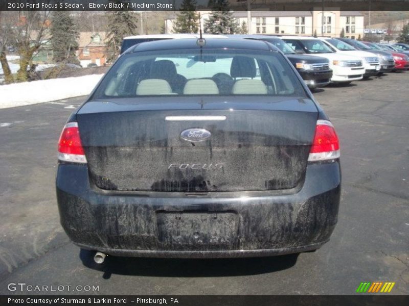 Ebony Black / Medium Stone 2010 Ford Focus S Sedan
