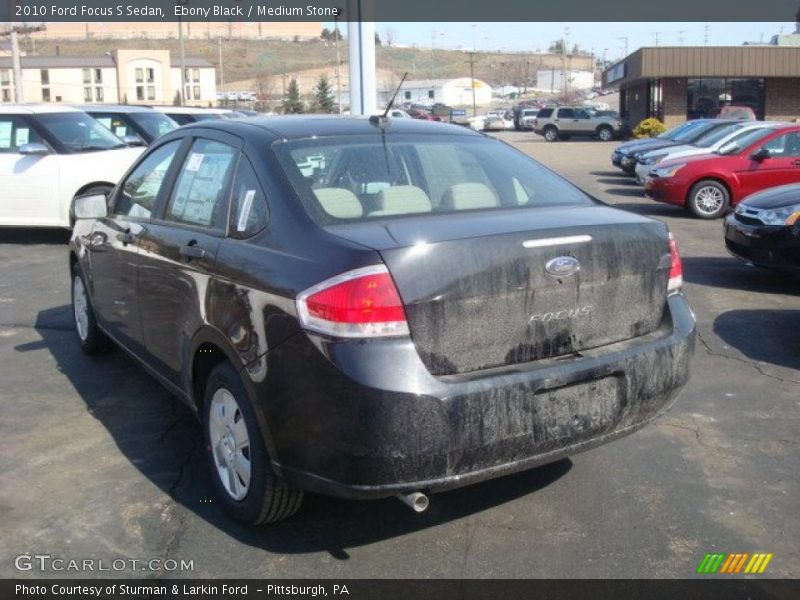 Ebony Black / Medium Stone 2010 Ford Focus S Sedan