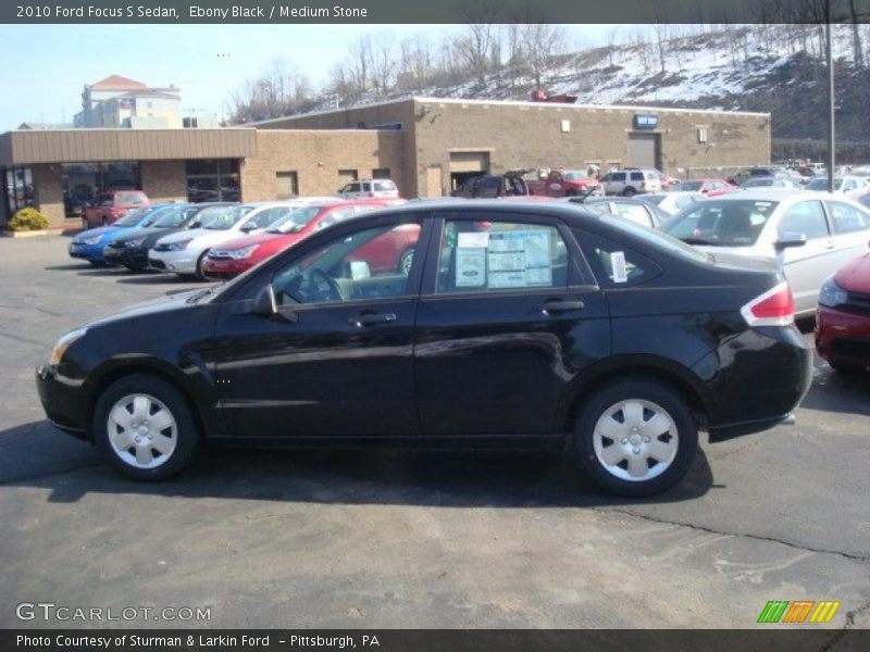 Ebony Black / Medium Stone 2010 Ford Focus S Sedan