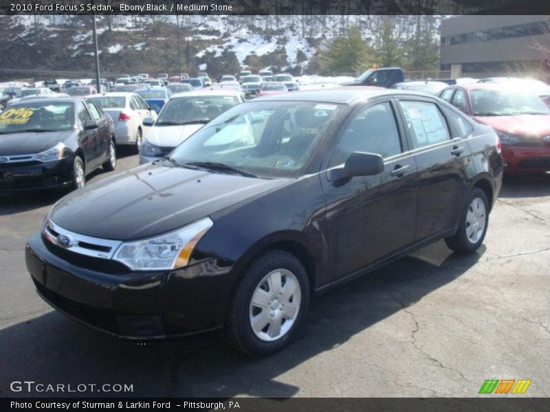Ebony Black / Medium Stone 2010 Ford Focus S Sedan