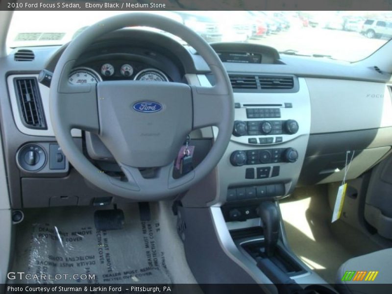 Ebony Black / Medium Stone 2010 Ford Focus S Sedan