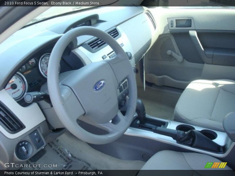 Ebony Black / Medium Stone 2010 Ford Focus S Sedan