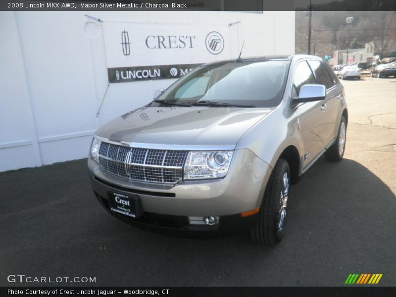 Vapor Silver Metallic / Charcoal Black 2008 Lincoln MKX AWD